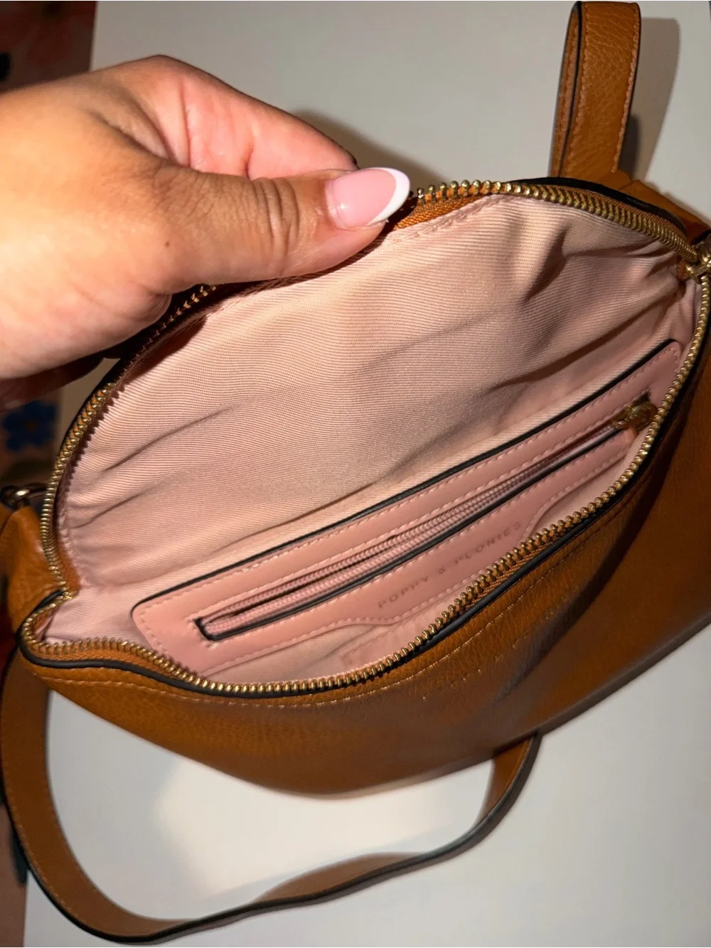 Poppy & Peonies Sidekick belt bag - Cognac - Picture 4 of 4
